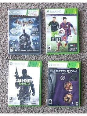 Xbox 360 Games Lot Batman FIFA 15 COD Saints Row